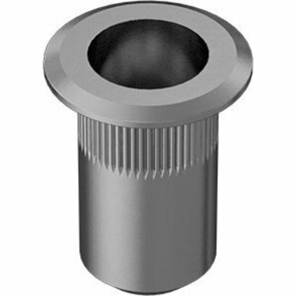 Bsc Preferred Zinc-Plated Heavy-Duty Rivet Nut Open End 8-32 Interior Thread .080-.130 Material Thick, 25PK 95105A123